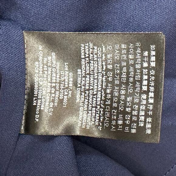 GUESS Halter Maxi Dress XL Orange Blue Cream Resort Boho Vacation Chic Nautical - Picture 5 of 12